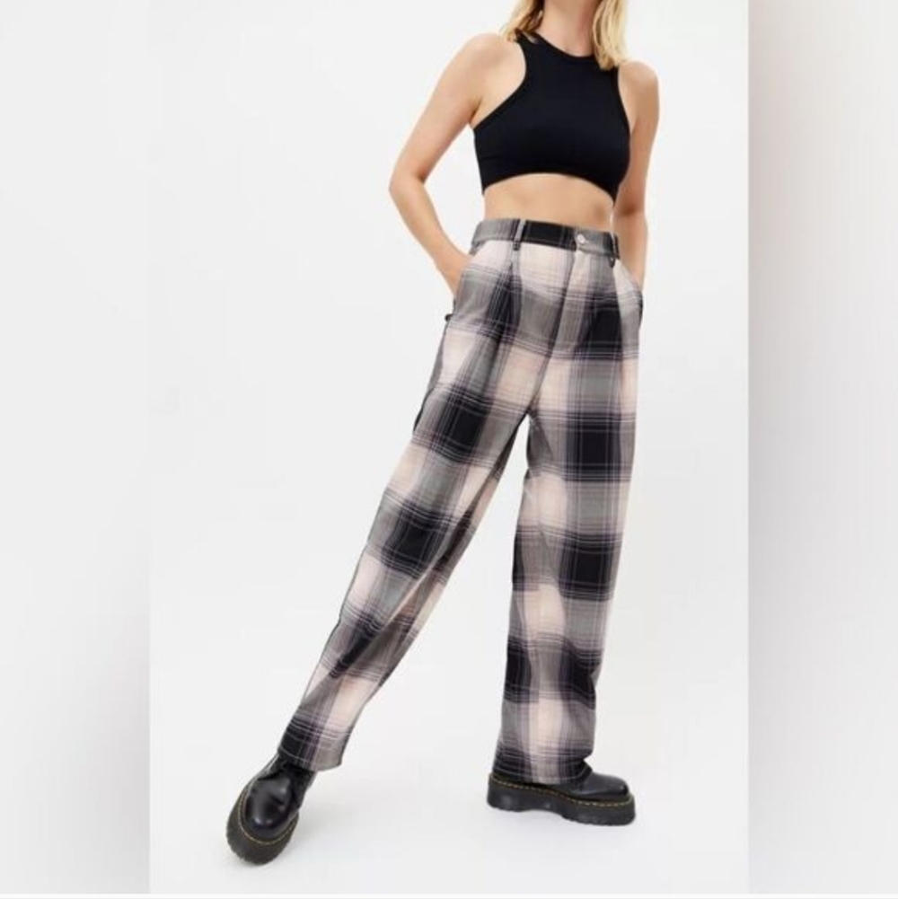 Urban Outfitters Plaid Wide Leg Pants